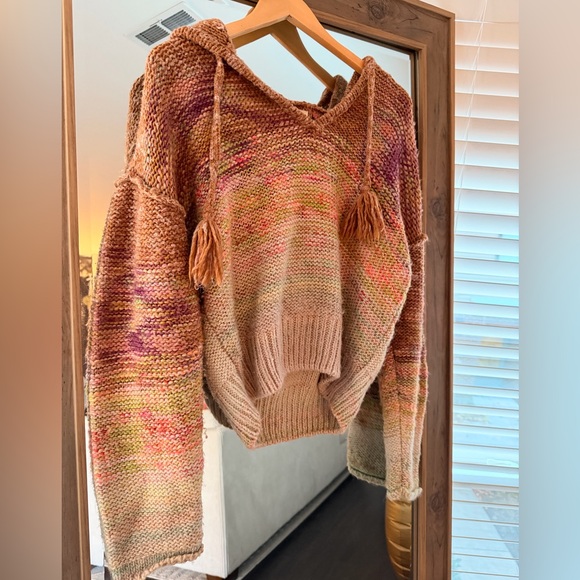 Anthropologie Pilcro Fringe Knit Hoodie - Picture 3 of 5